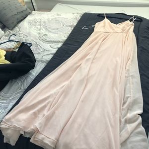 lulus surplice chiffon gown